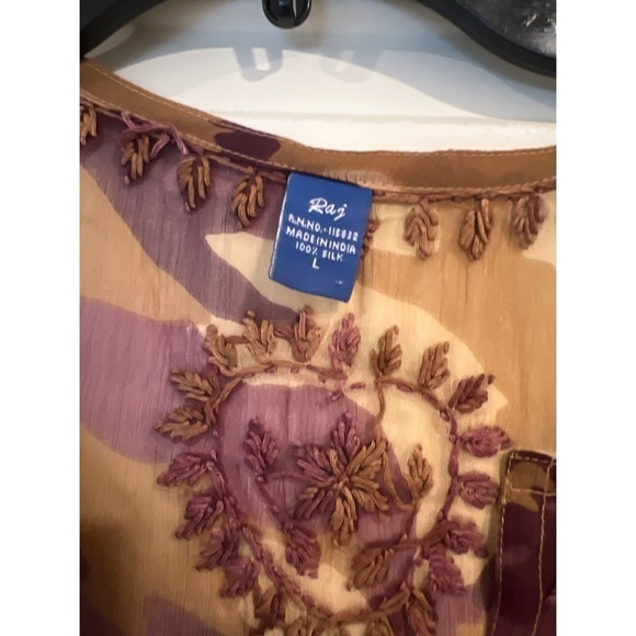 Raj SHEER EMBROIDERED TUNIC COVER UP - Picture 4 of 6